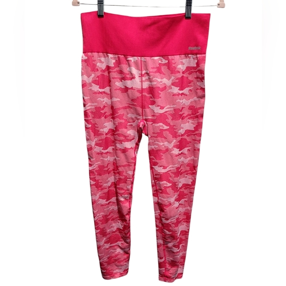 Reebok Pink Camo Workout Leggings